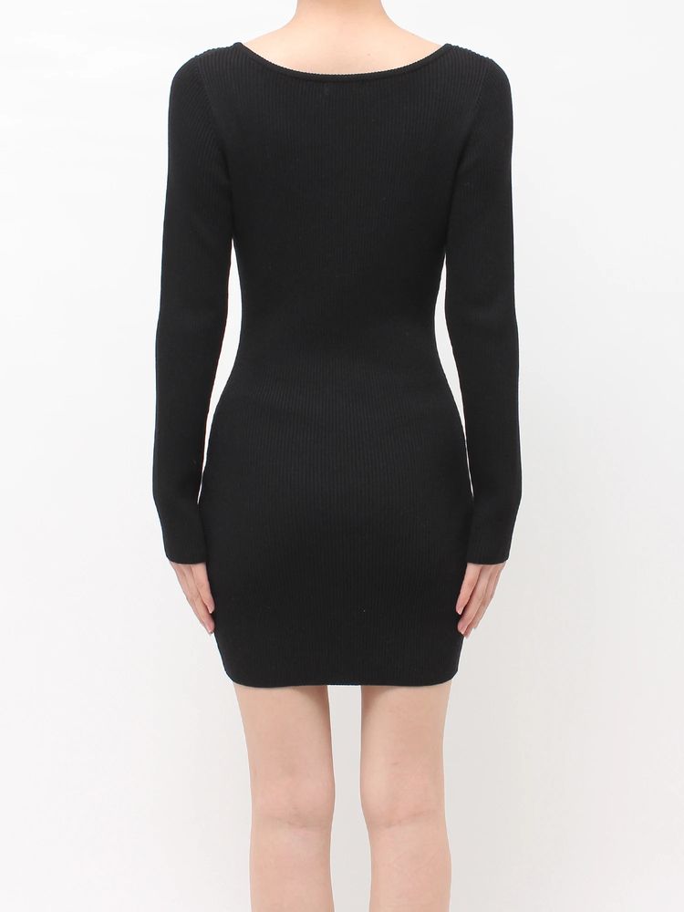 GYDA Symmetry GYDA プレート long sleeve ニットワンピース