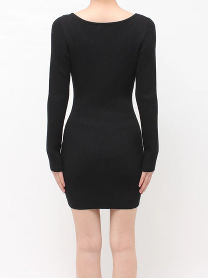 GYDA Symmetry GYDA プレート long sleeve ニットワンピース