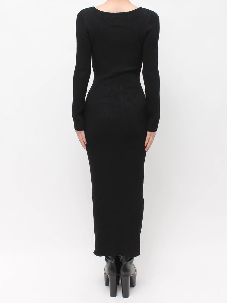 GYDA Symmetry GYDA プレート long sleeve ニットロングワンピース