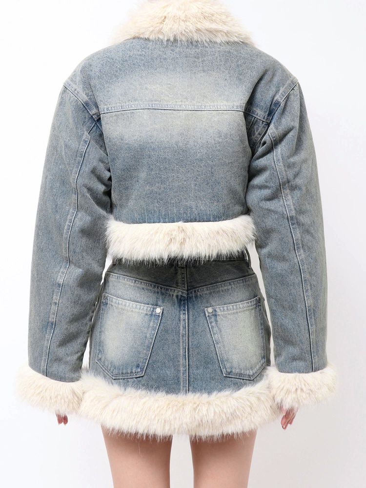 EMODA FAUXファードッキングショートジャケット