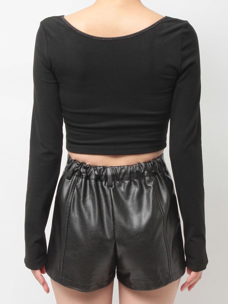 GYDA 2WAY レースアップラメテレコトップス