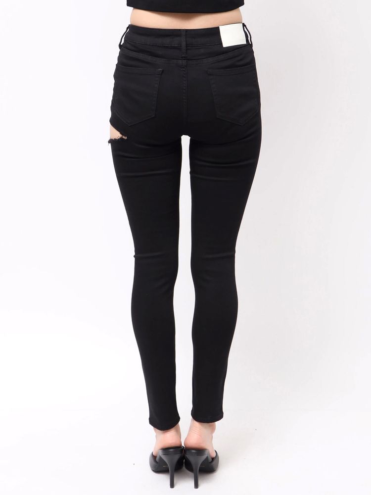 GYDA ミドルウエスト SIDE RIPPEDカラースキニーパンツ