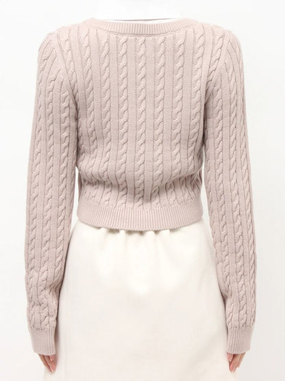 RESEXXY シャツドッキングケーブルニットトップス