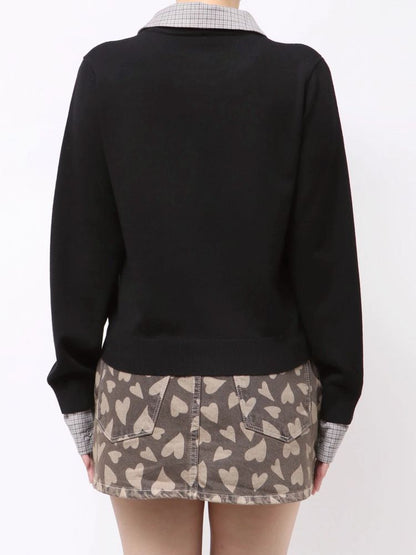 EMODA レイヤードシャツニット