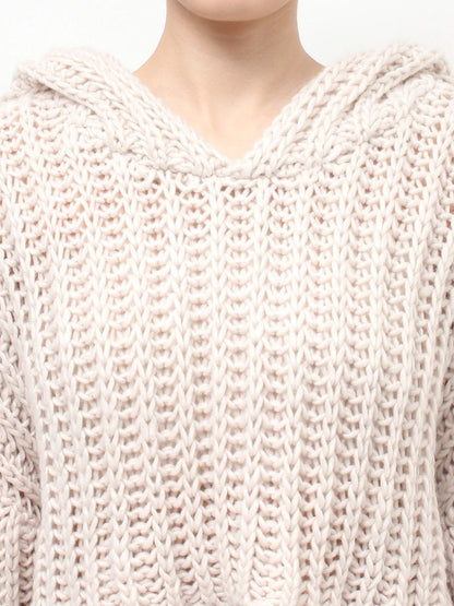 GYDA HANDニットライクショートHOODIE
