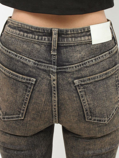 GYDA ハイウエストbijou フレアデニムパンツ