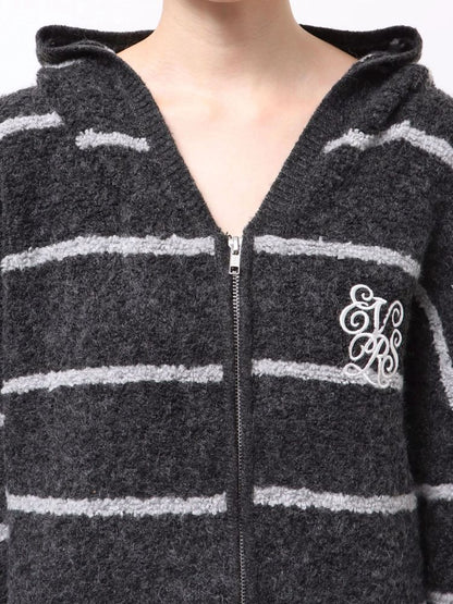 EVRIS オーバーサイズフードニットトップス