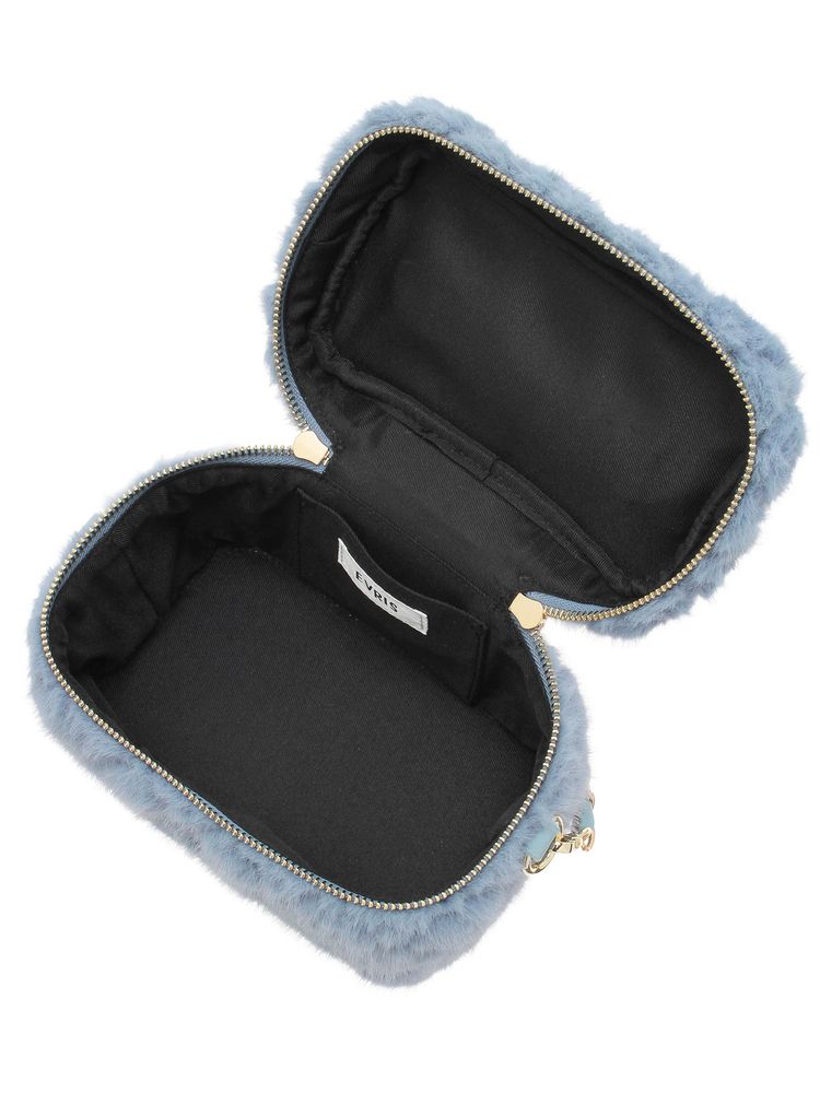 EVRIS フェイクファーキルティングバニティーBAG