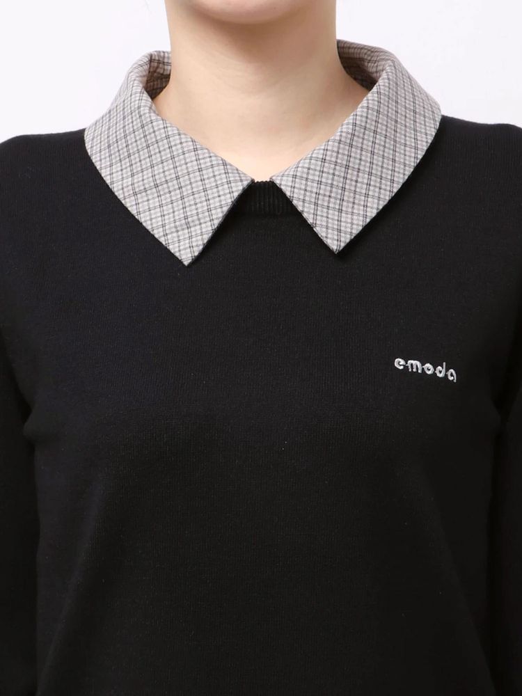 EMODA レイヤードシャツニット