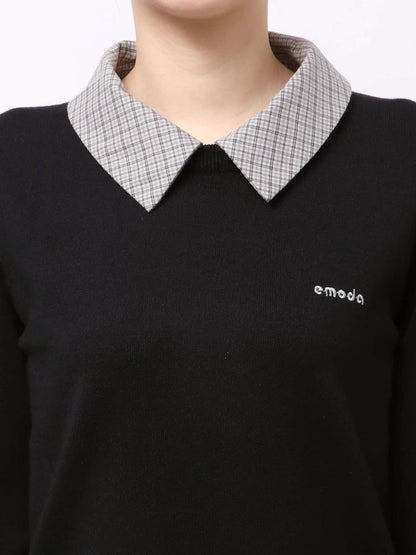 EMODA レイヤードシャツニット