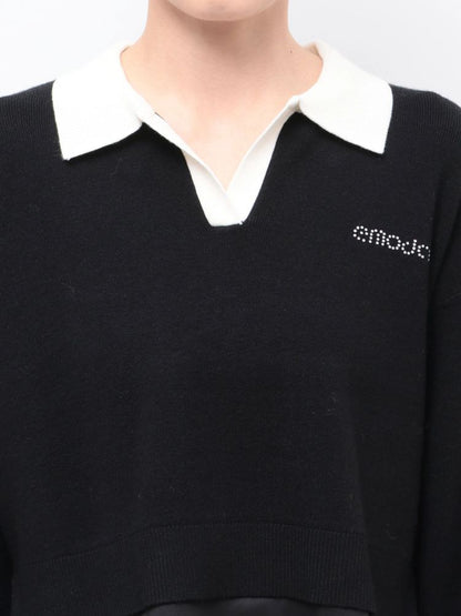 EMODA スキッパーレースニット