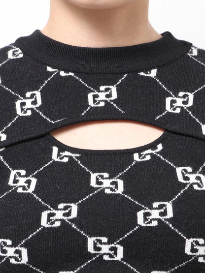 GYDA GG quilting ニットトップス