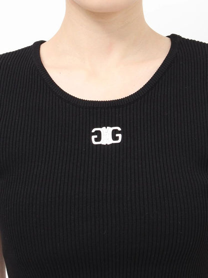 GYDA Symmetry GYDA プレートハーフスリーブニットTOPS
