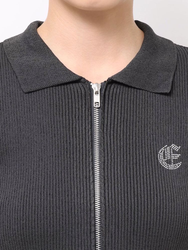 EVRIS ZIP ニットトップス