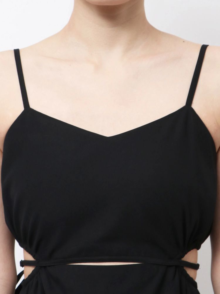 GYDA SIDE OPEN BACK RIBBON LONGワンピース