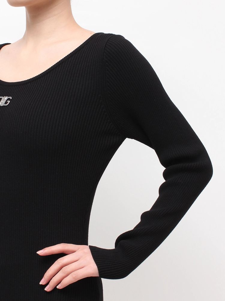 GYDA Symmetry GYDA プレート long sleeve ニットワンピース