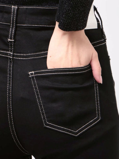 GYDA ハイウエストワンウォッシュフレアパンツ
