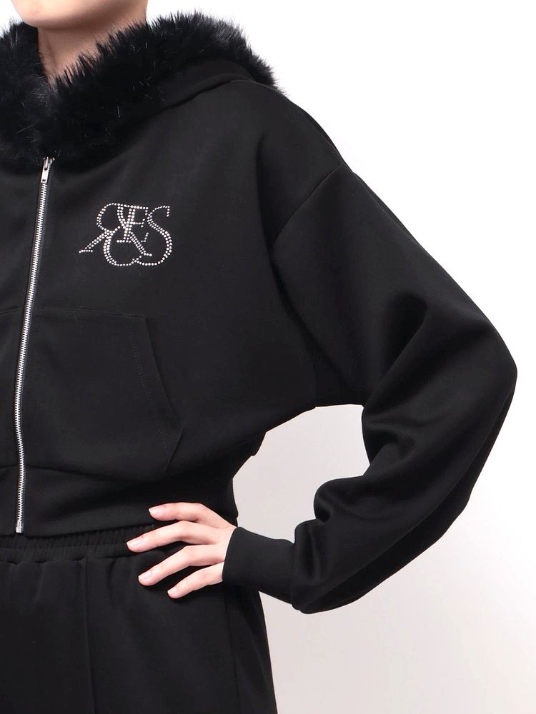 RESEXXY フェイクファーフードパーカー