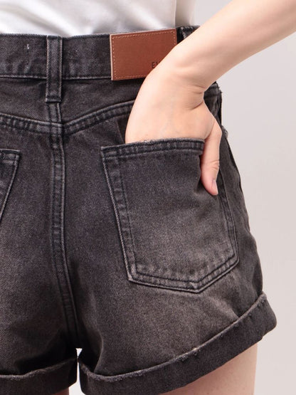 EVRIS マイクロミニスタッズデニムショートパンツ
