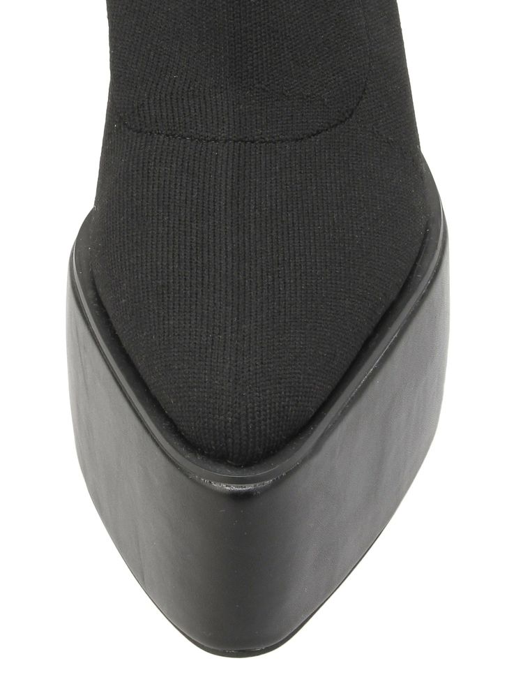 GYDA チャンキーソール KNEEニットブーツ
