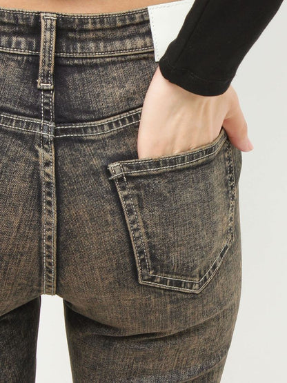 GYDA ハイウエストbijou フレアデニムパンツ