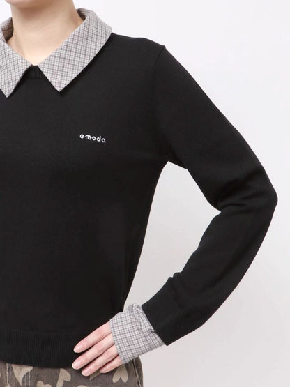 EMODA レイヤードシャツニット