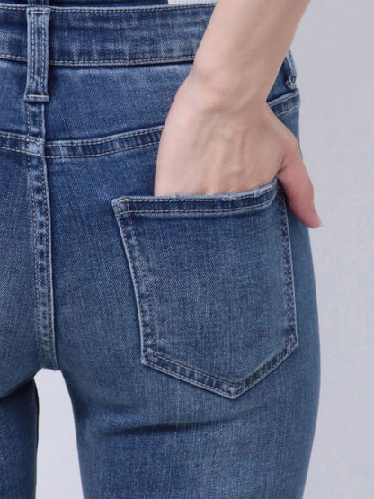 GYDA Wウエストダメージスキニーデニムパンツ