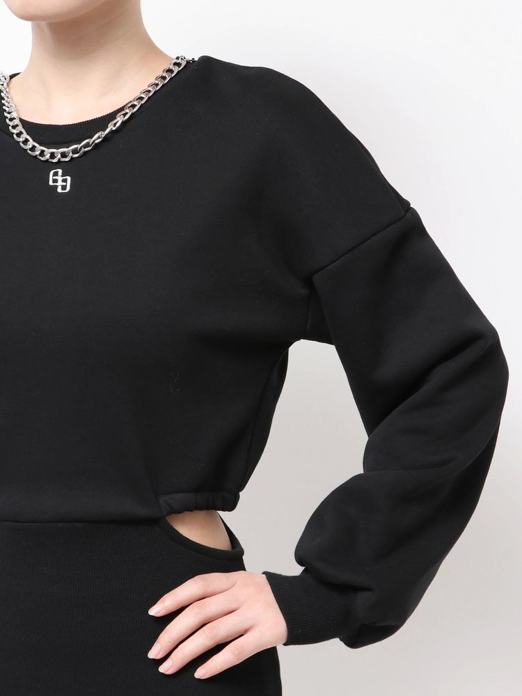 GYDA SIDE OPEN CHAIN GGスウェットワンピース