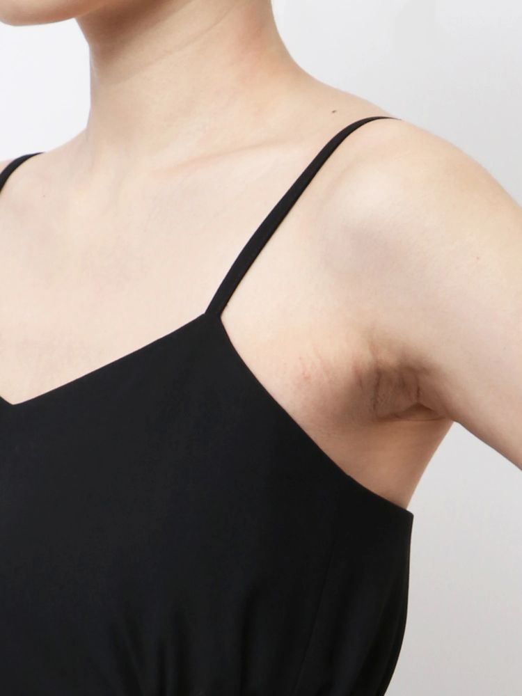 GYDA SIDE OPEN BACK RIBBON LONGワンピース
