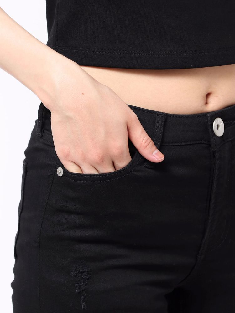 GYDA ミドルウエスト SIDE RIPPEDカラースキニーパンツ