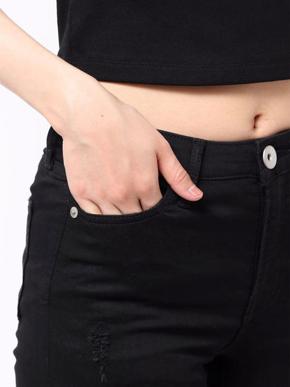 GYDA ミドルウエスト SIDE RIPPEDカラースキニーパンツ