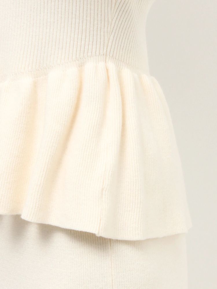 RESEXXY オフショルペプラムニットトップス