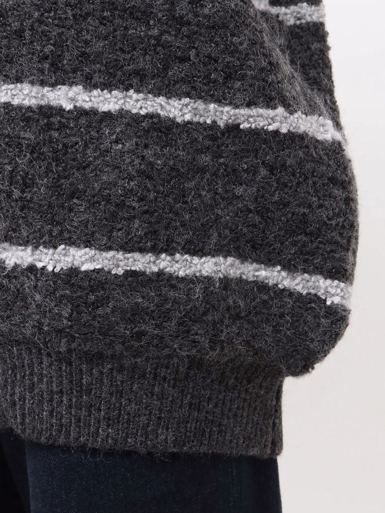 EVRIS オーバーサイズフードニットトップス