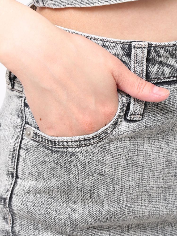 GYDA ハイウエストeacred edge cross ZIPデザインフレアパンツ