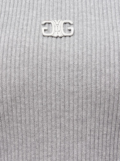 GYDA Symmetry GYDA プレート long sleeve ニットロングワンピース