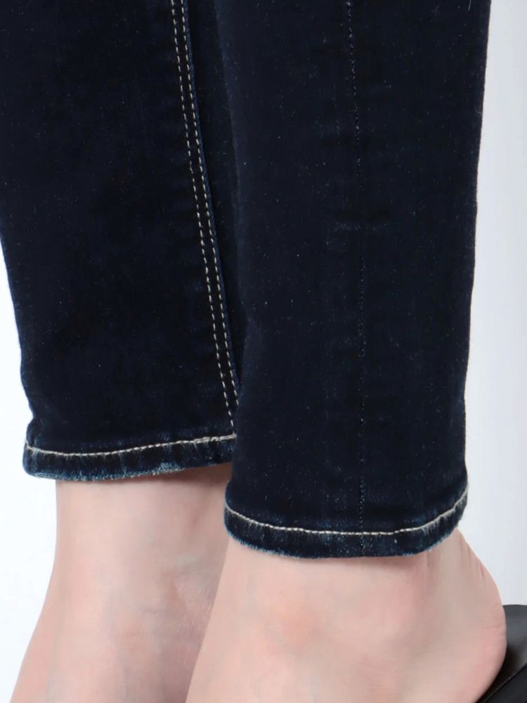 GYDA ハイウエストクロススキニーデニムパンツ