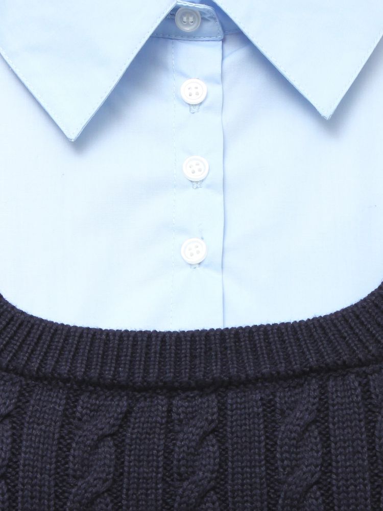 RESEXXY シャツドッキングケーブルニットトップス