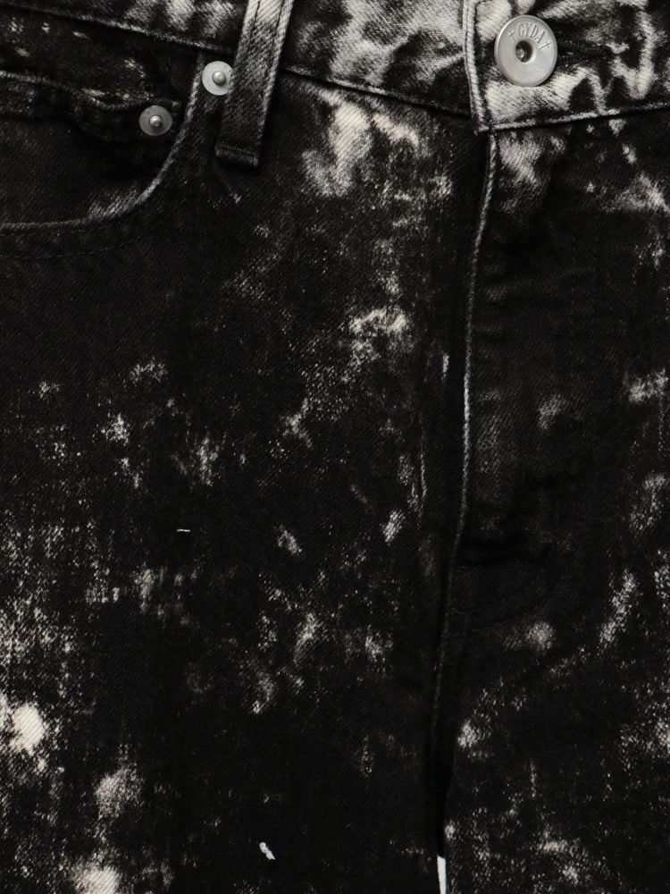 GYDA ハイウエスト Tie Dyeワイドデニムパンツ