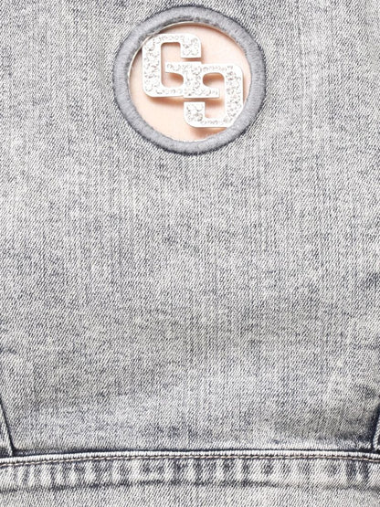 GYDA GG bijou チョーカーデニムショートTOPS