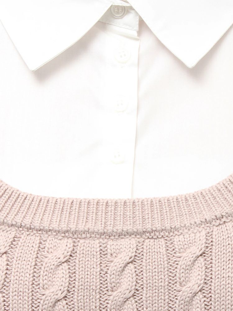 RESEXXY シャツドッキングケーブルニットトップス