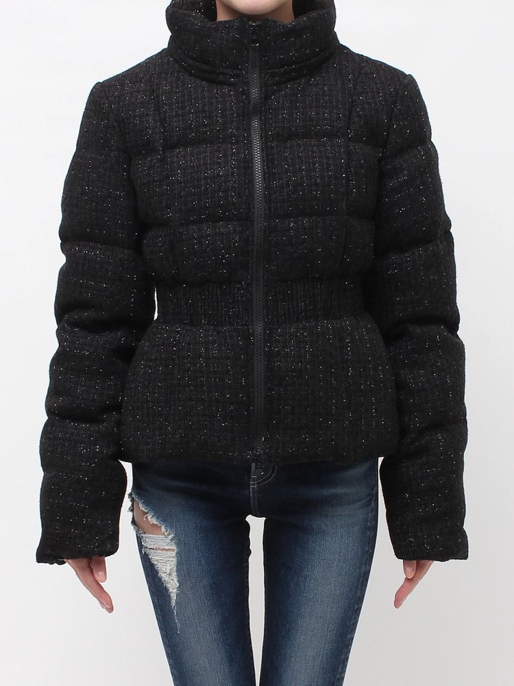 GYDA GG ベルト付き lame tweed ショートダウンコート