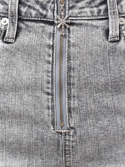 GYDA ハイウエストeacred edge cross ZIPデザインフレアパンツ
