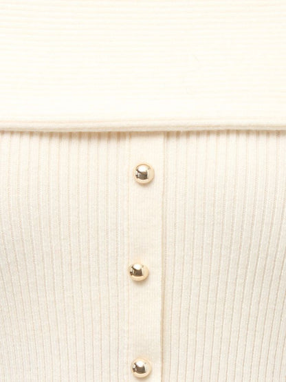 RESEXXY オフショルペプラムニットトップス