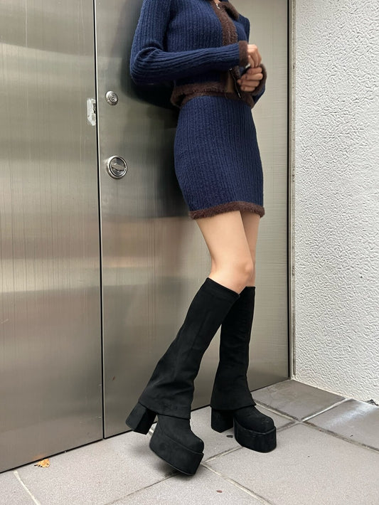 EMODA シャギーエッジミニマルスカート
