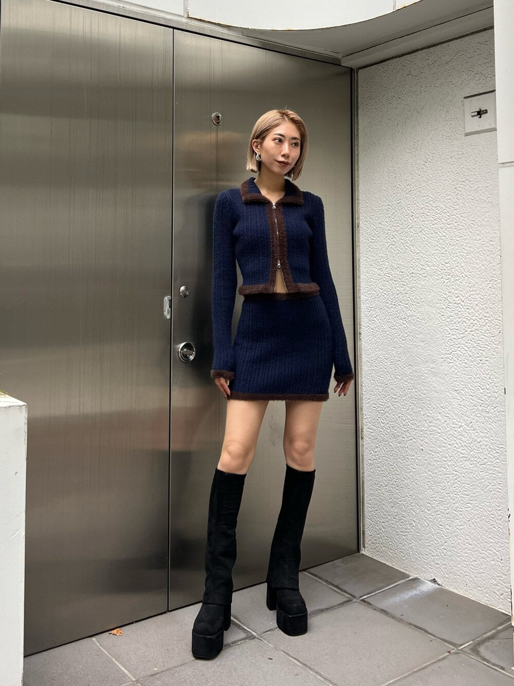 EMODA シャギーエッジミニマルスカート