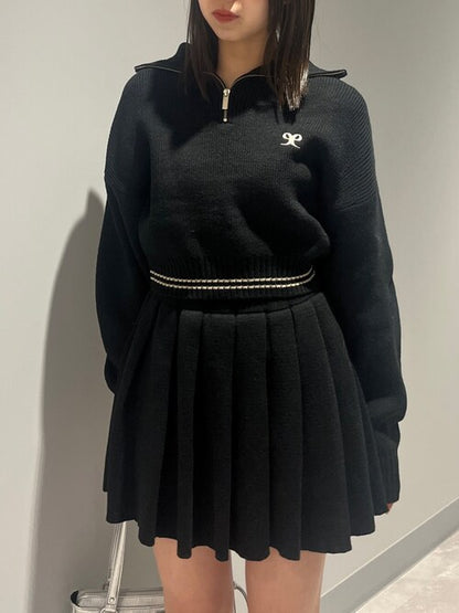 EMODA チューズプリーツニットミニスカート
