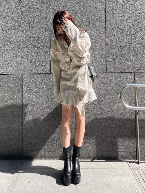 EMODA バルーンコンパクトデニムブルゾン