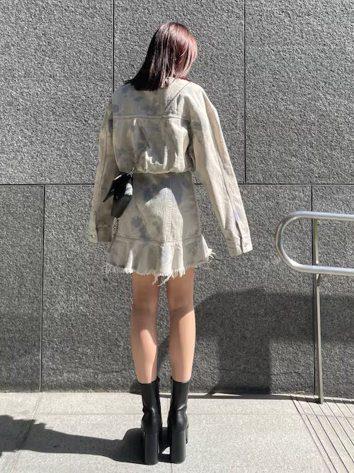 EMODA バルーンコンパクトデニムブルゾン