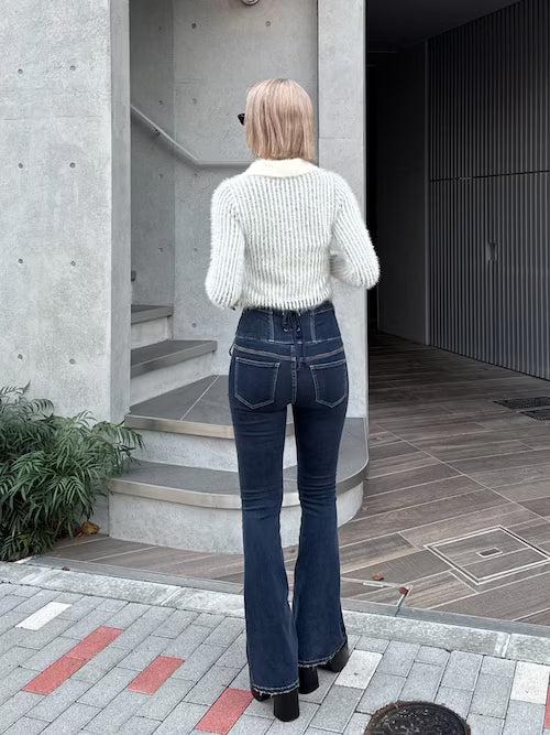 EMODA シャギープレーティングジップトップス