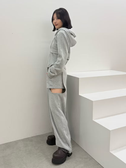 MURUA サイドカットストレートスウェットパンツ